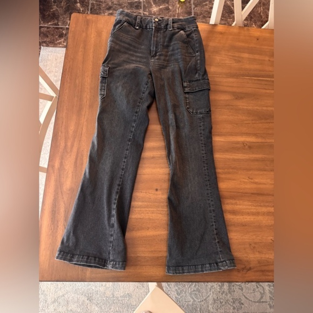 Paige Dion Cargo Jeans Color Oblivion Gray Cargo Pants Size 27